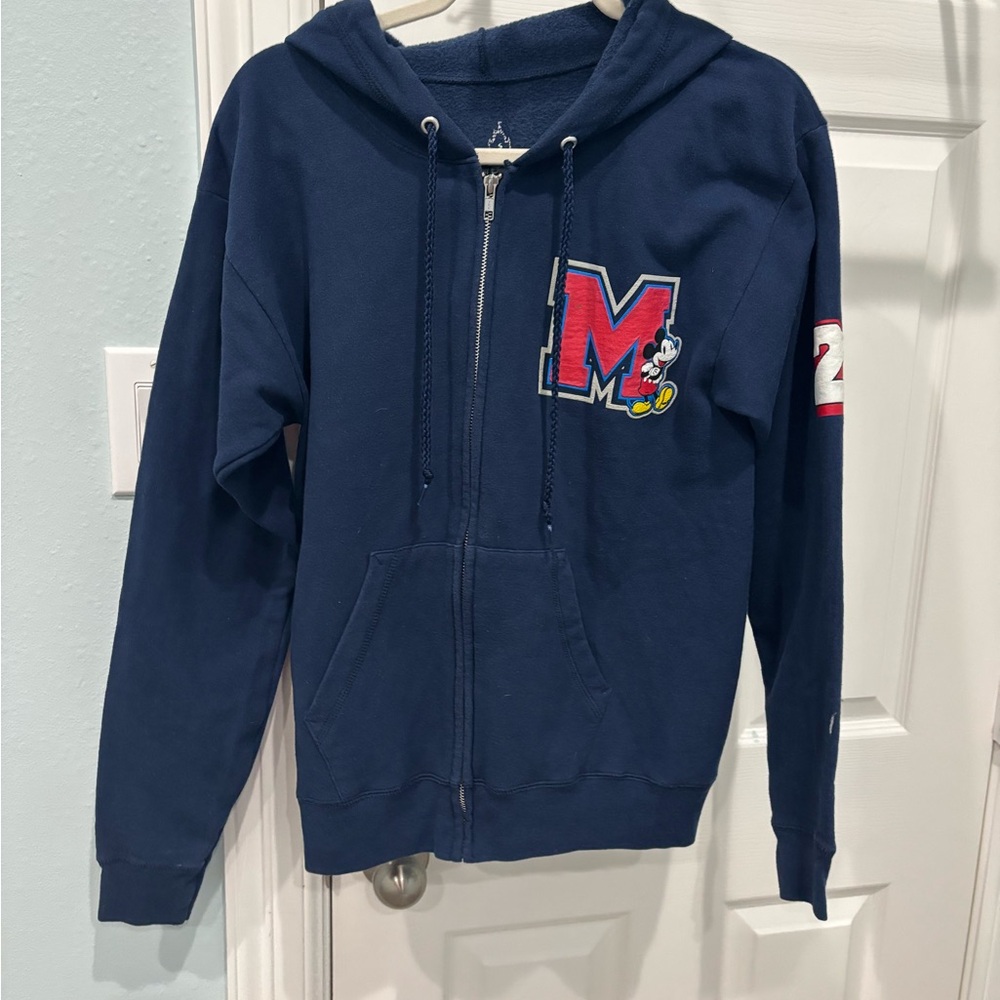 Hanes Navy Blue Hoodie with Character Patch
